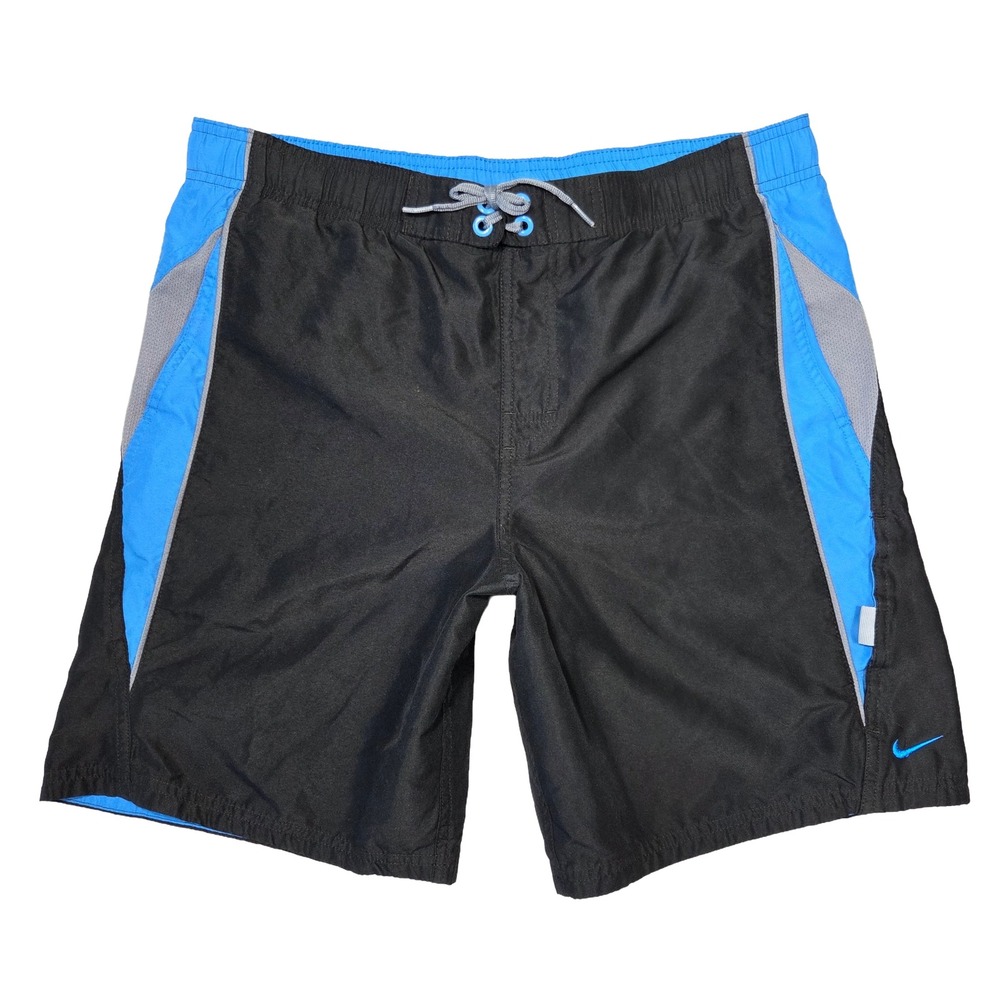 Nike Swim Trunks Mens S Black Swimsuit Summer Vacation Tropical Swimming Summer